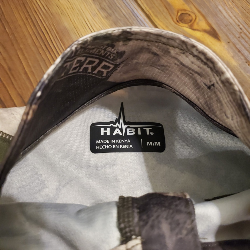 NWOT Habit Mens M Mossy Oak Elements Terra Camo 1/4 Zip Hunting Scent Factor M - Picture 6 of 9
